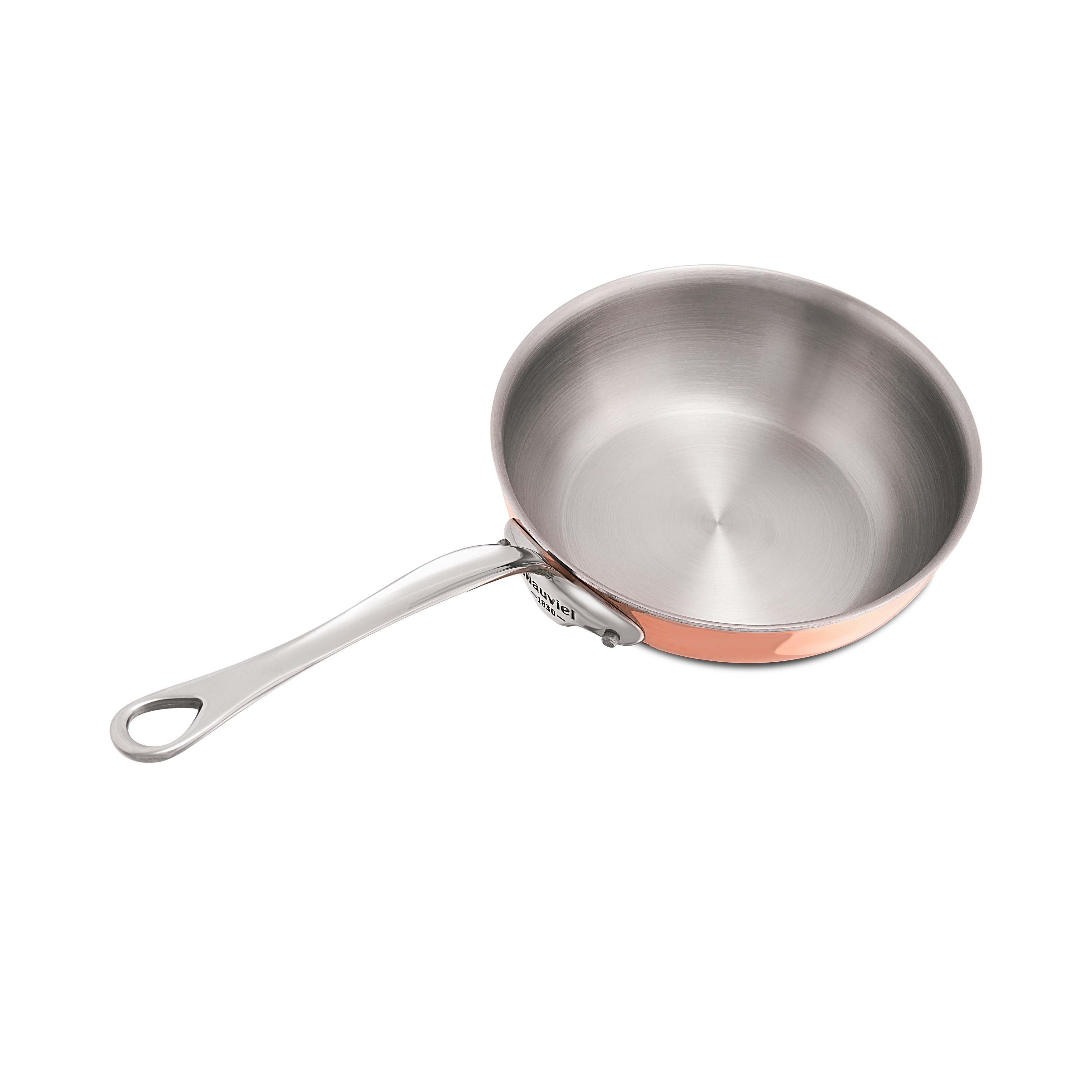 Mauviel M'Heritage M'6 S Induction Copper Chef Pan 2.1-Qt and Frying Pan 7.9-In Set With Cast Stainless Steel Handle - Mauviel1830