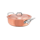 Mauviel M'Heritage M'6 S Induction Copper Rondeau With Lid, Cast Stainless Steel Handles, 3.4-Qt - Mauviel1830
