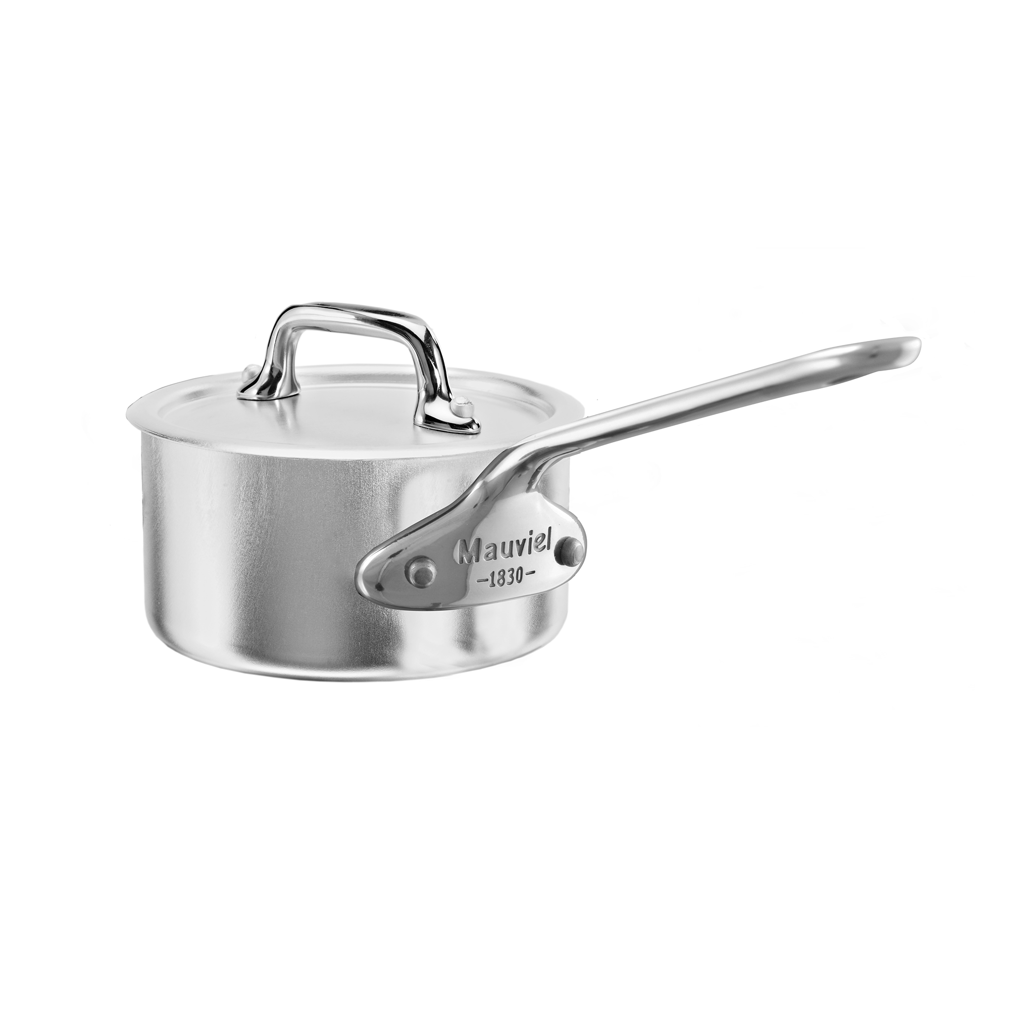 Mauviel M'Pure Sauce Pan With Lid, Cast Stainless Steel Handle, 0.5-Qt - Mauviel1830
