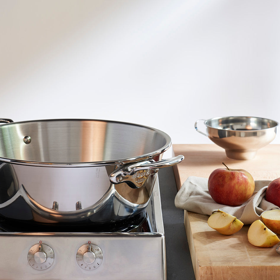 Mauviel M'PASSION Stainless Steel Jam Pan With Stainless Steel Handles, 10.5-Qt - Mauviel1830