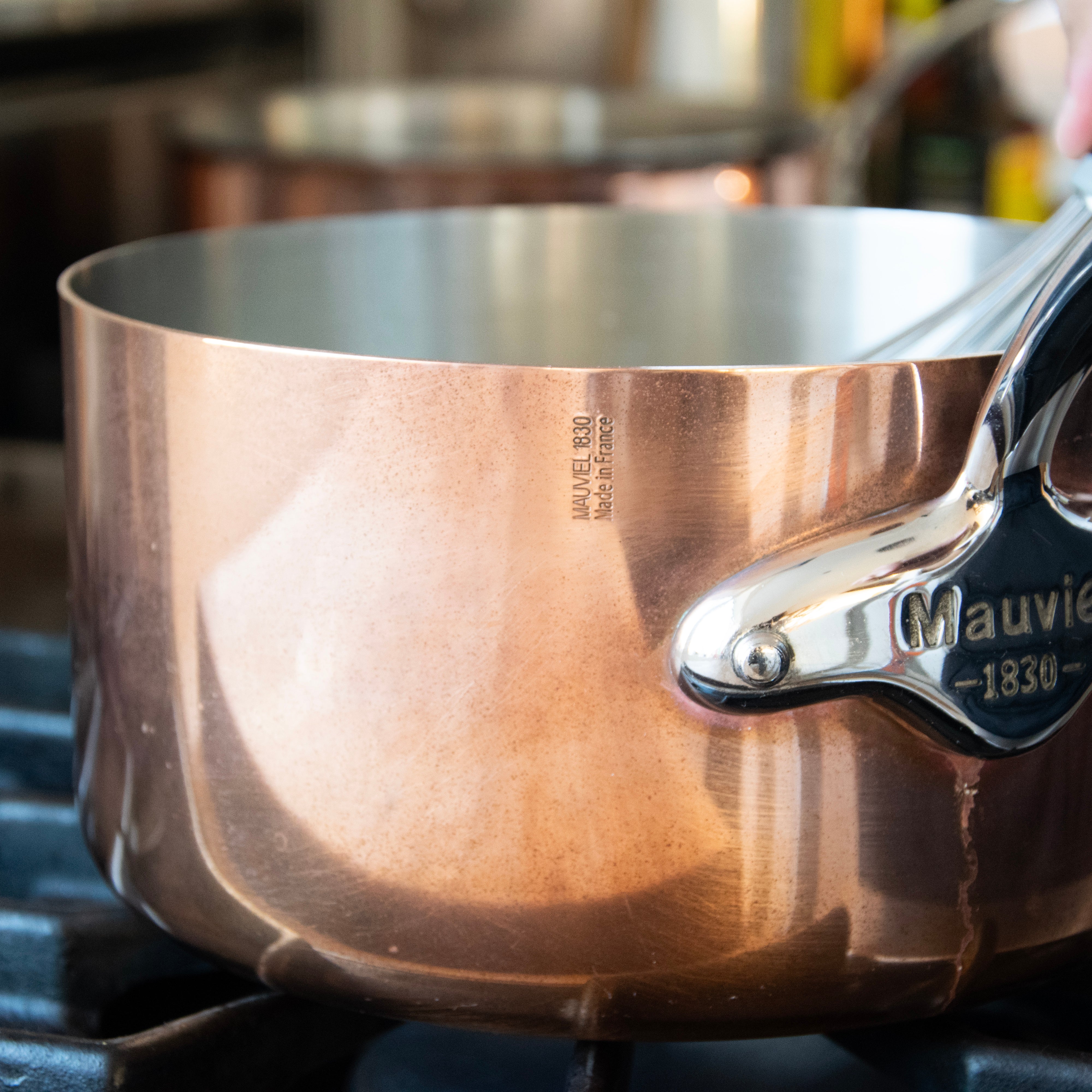 Mauviel M'Heritage M'150 S Copper Sauce Pan With Cast Stainless Steel, 0.9-Qt - Mauviel1830