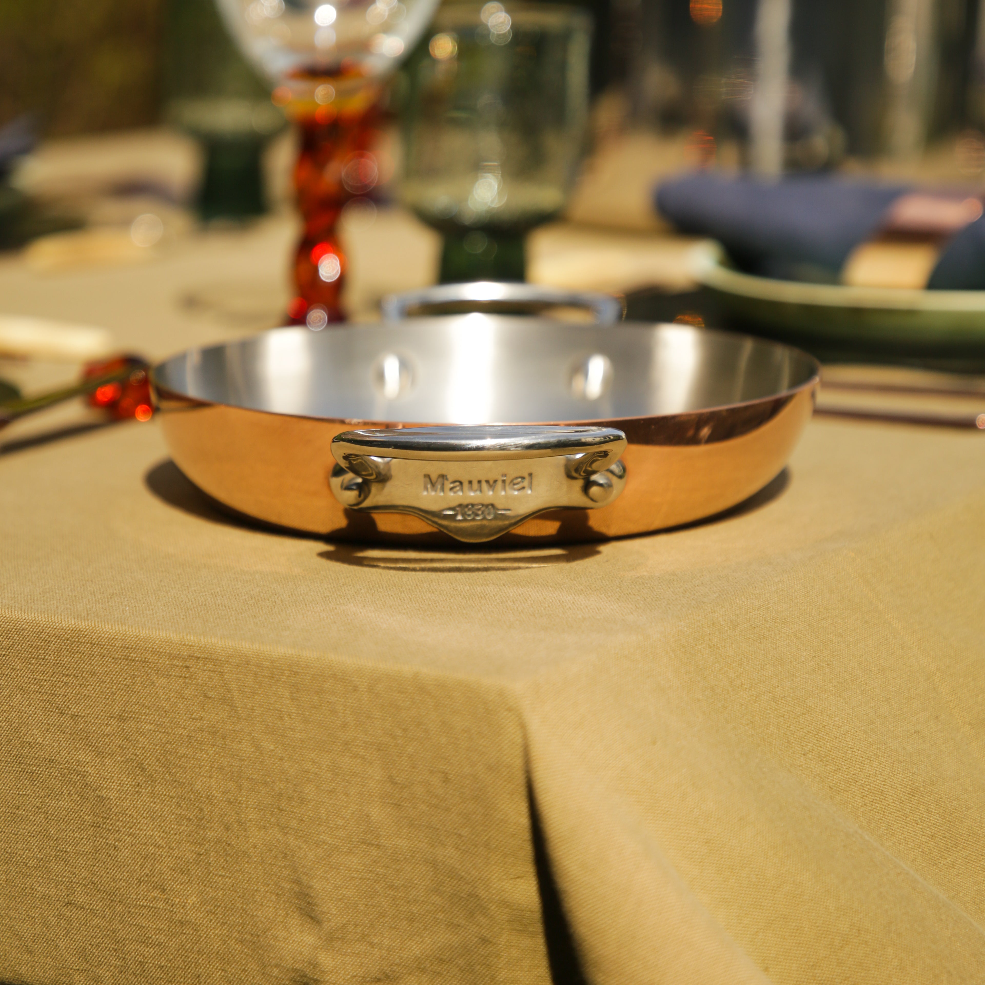 Mauviel M'Heritage M'150 S Round Pan With Cast Stainless Steel Handle, 7.8-In - Mauviel1830