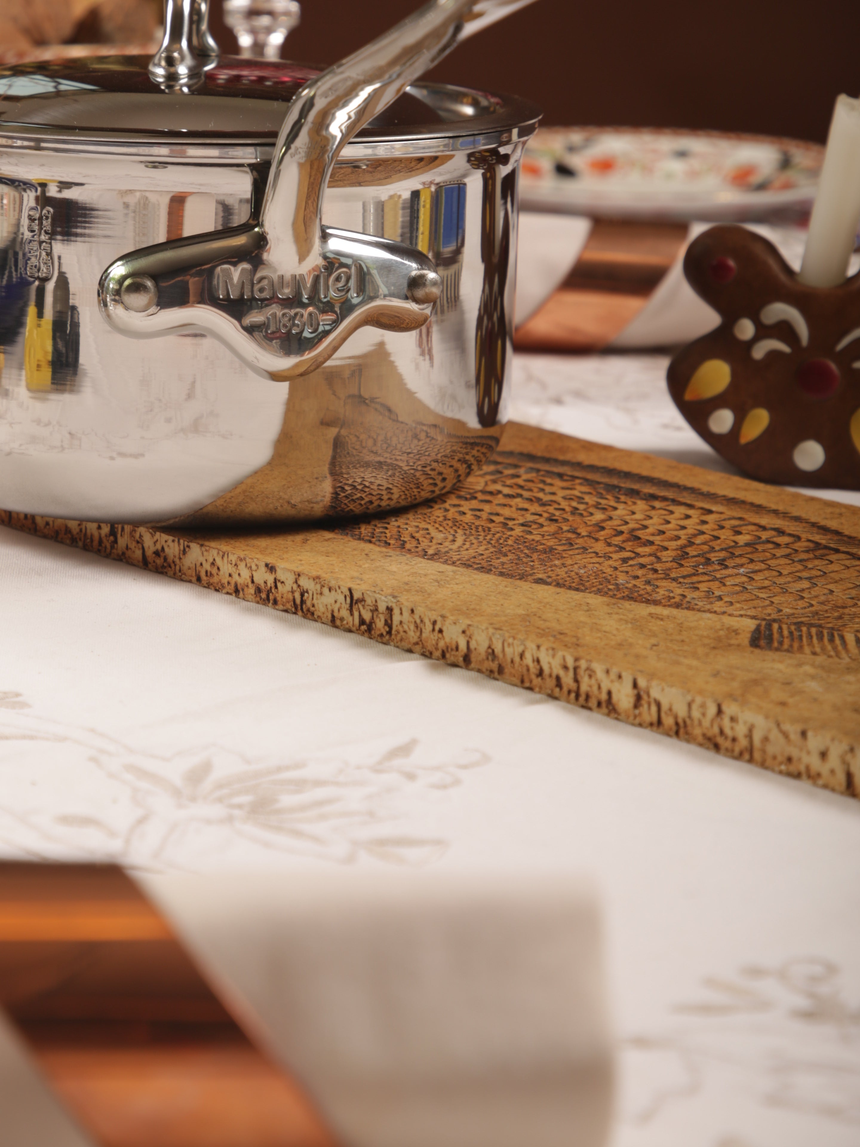 Mauviel M'COOK 5-Ply Sauce Pan With Lid, Cast Stainless Steel Handle, 6.9-Qt - Mauviel1830