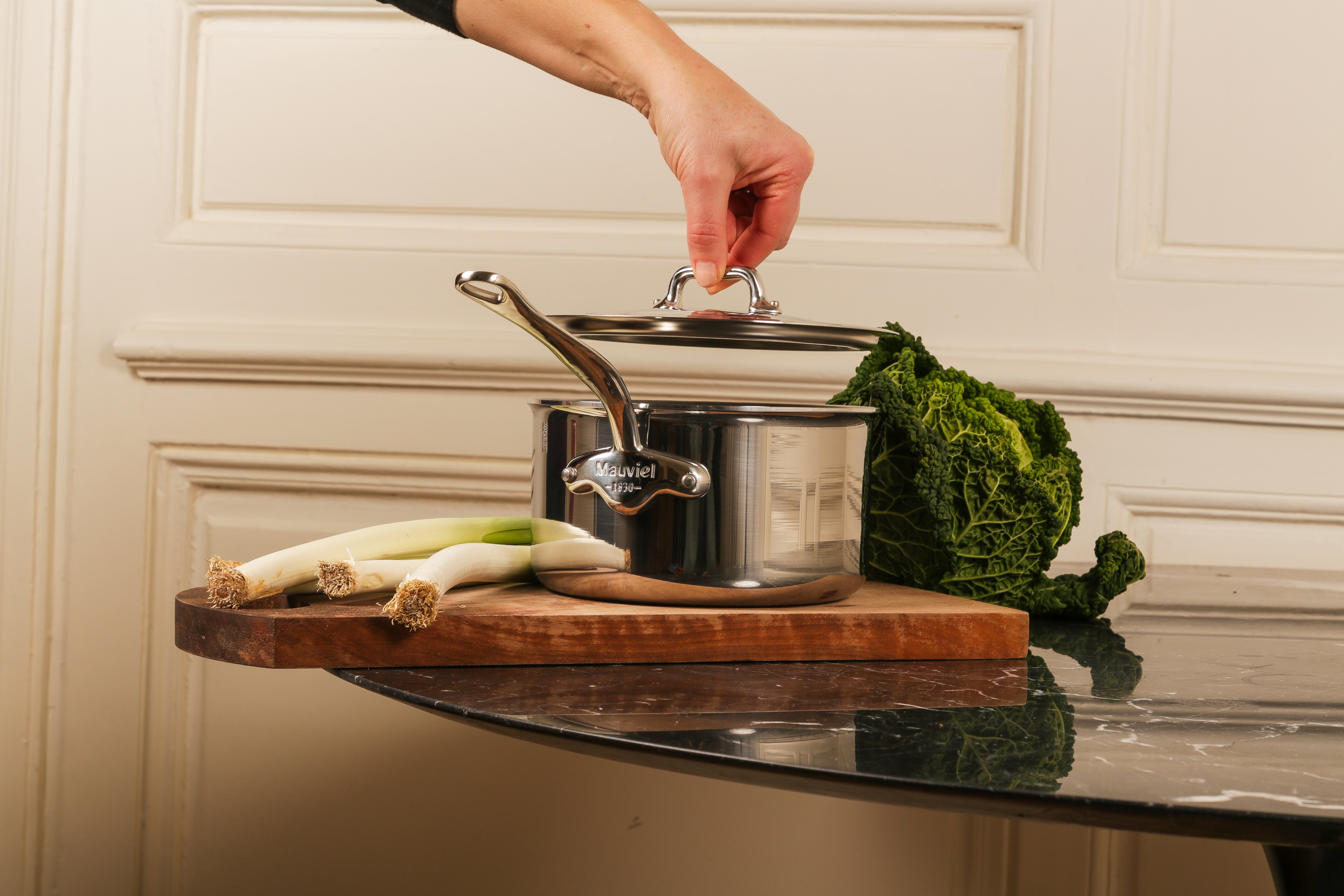 Mauviel M'COOK 5-Ply 4-Piece Cookware Set With Cast Stainless Steel Handles - Mauviel1830