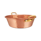 Mauviel M'PASSION Hammered Copper Jam Pan With Brass Handles, 14.4-Qt - Mauviel1830