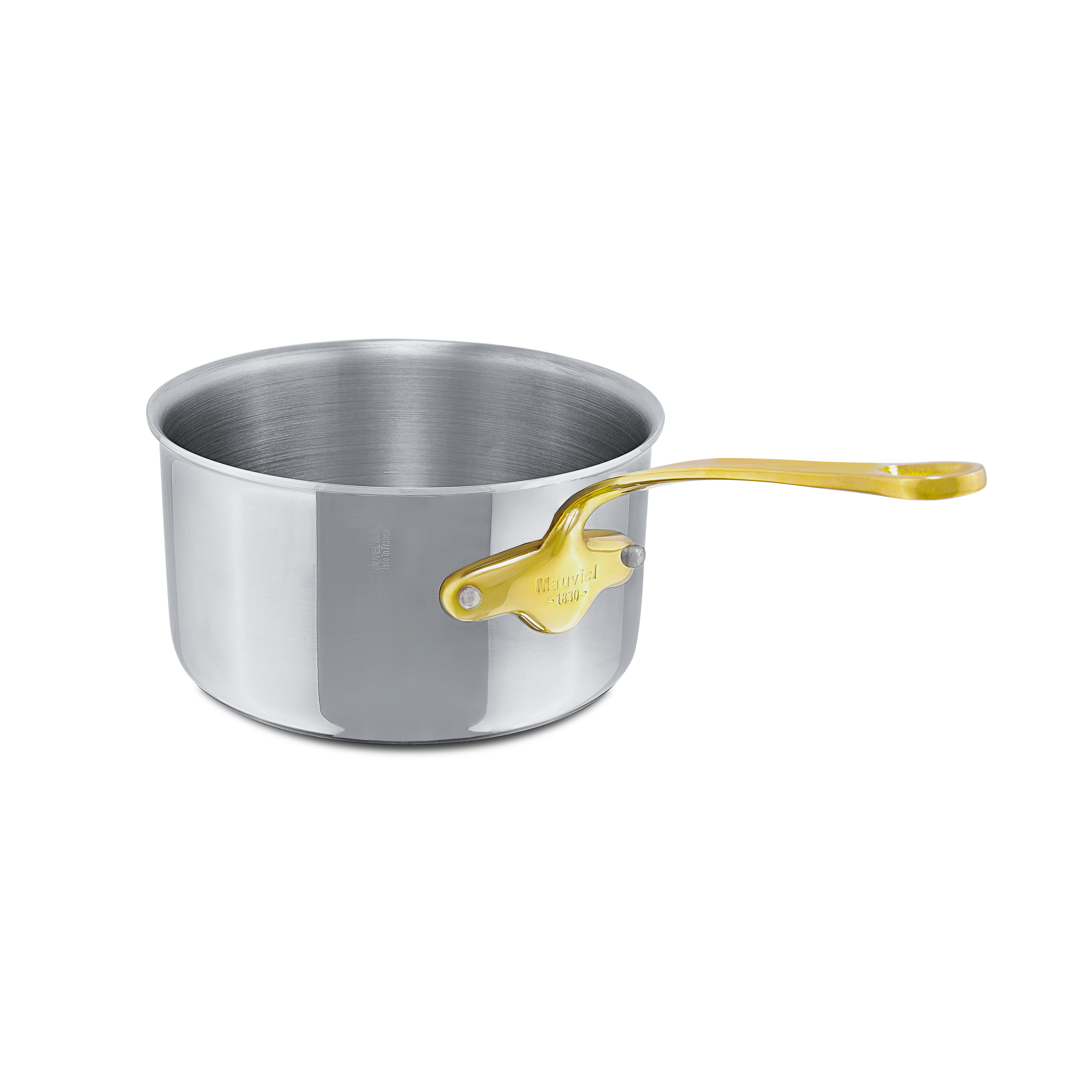 Mauviel M'COOK B Sauce Pan With Brass Handles, 0.8-Qt - Mauviel1830