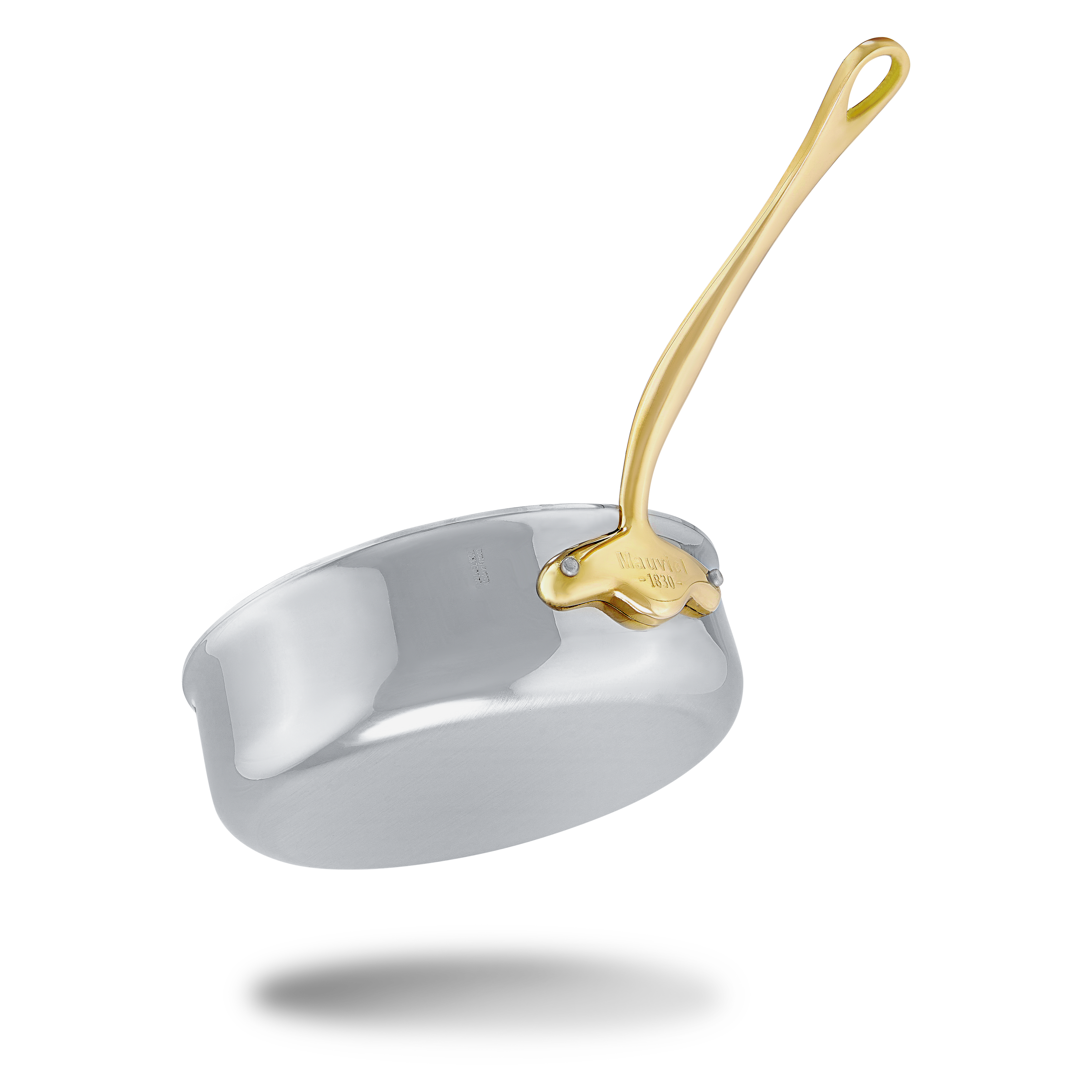 Mauviel M'COOK B 5-Ply Saute Pan With Lid, Brass Handle - Mauviel1830