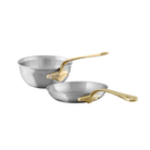 Mauviel M'COOK B 5-Ply 2-Piece Cookware Set With Brass Handles - Mauviel1830