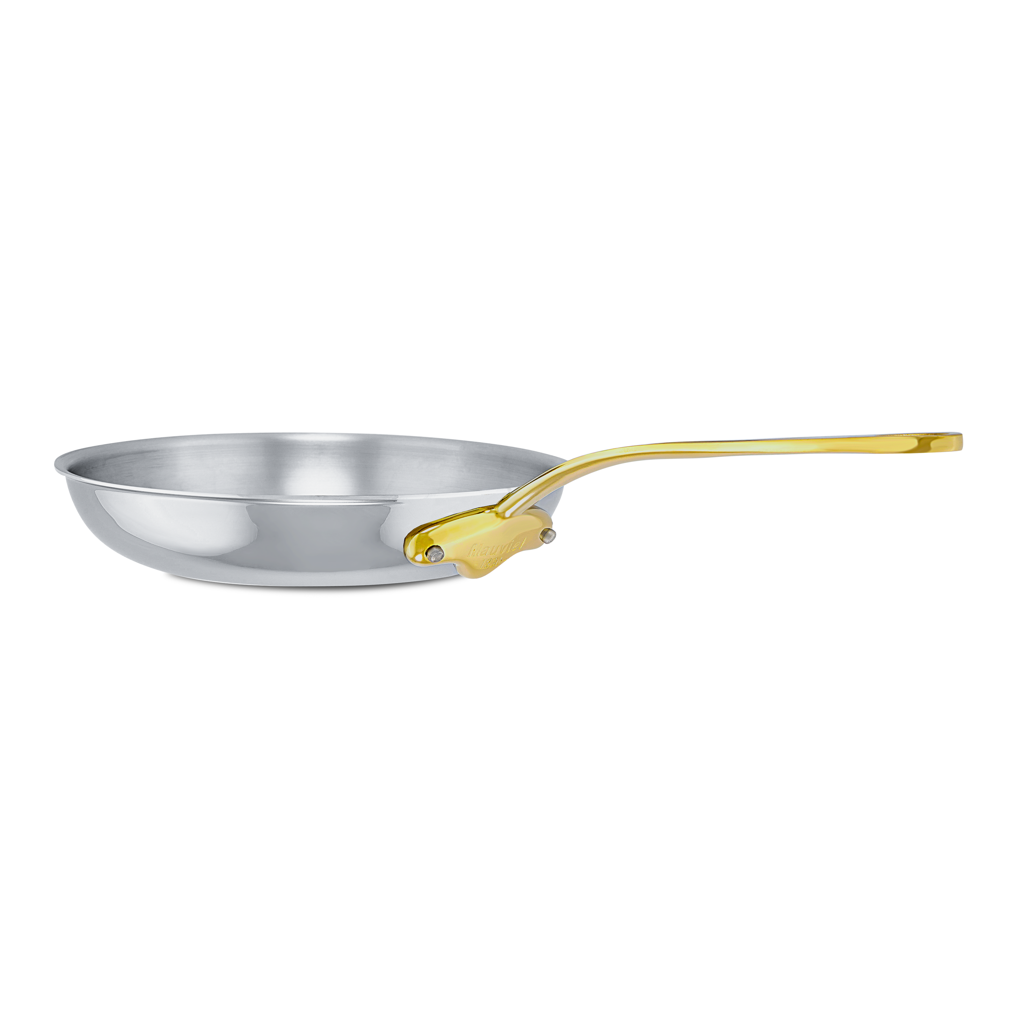 Mauviel M'COOK B 5-Ply Frying Pan With Brass Handles, 10.2-In - Mauviel1830