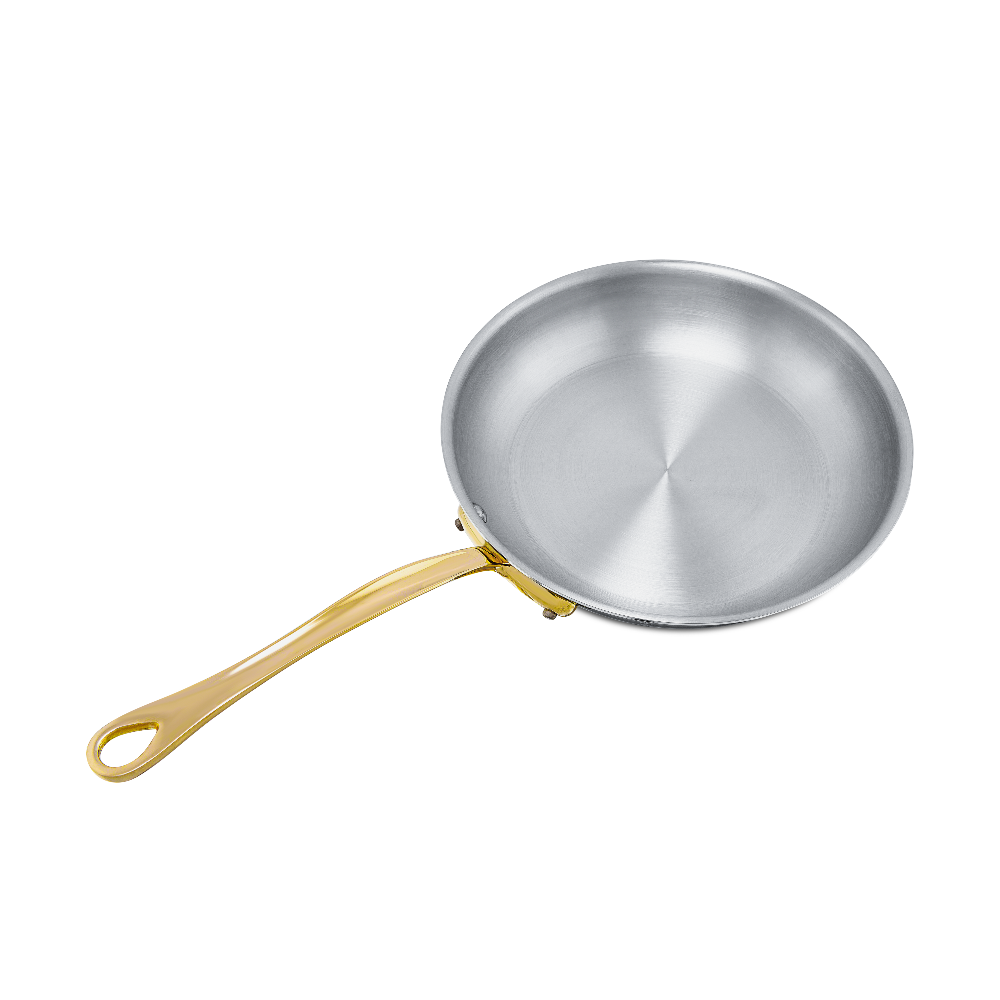 Mauviel M'COOK B 5-Ply Frying Pan With Brass Handles, 10.2-In - Mauviel1830