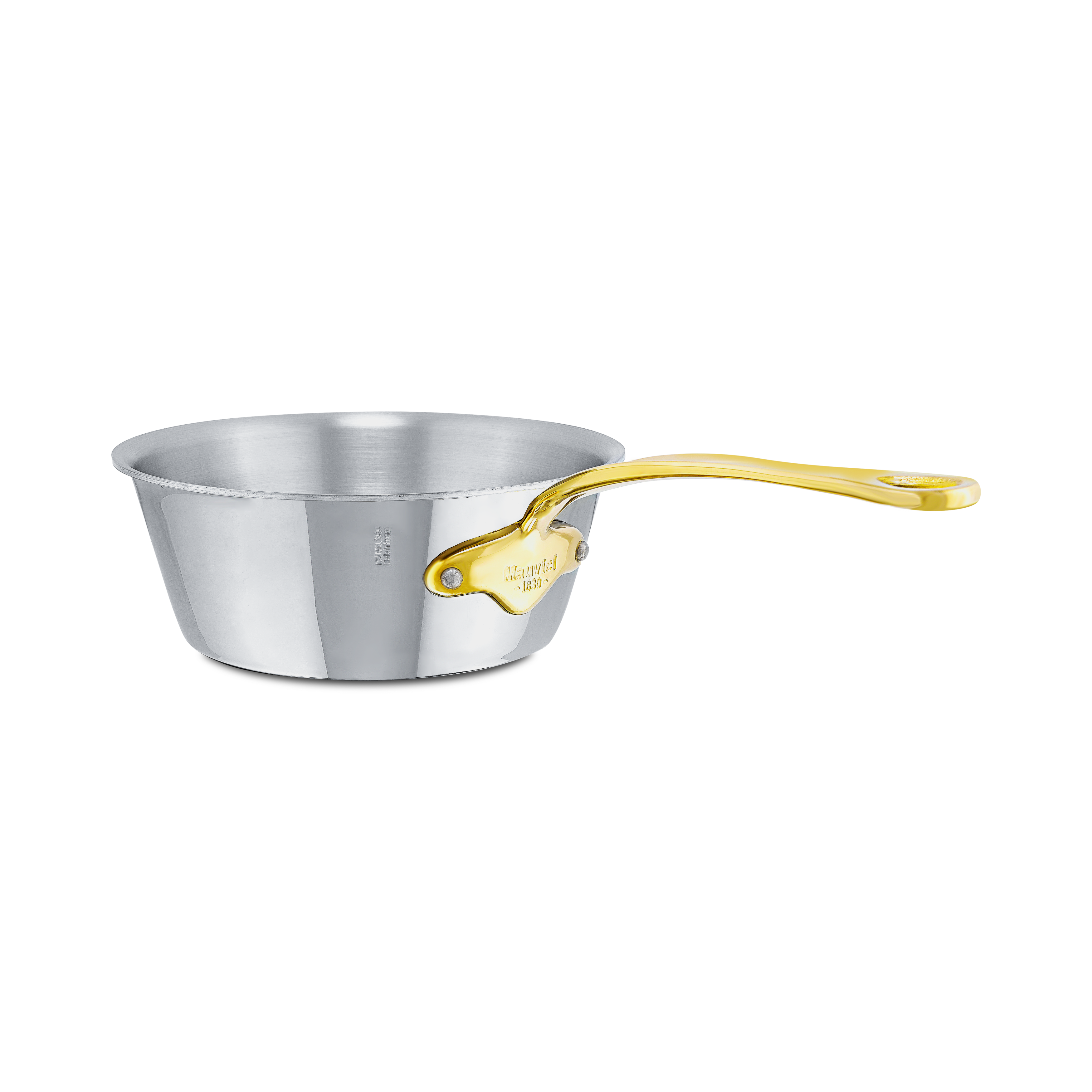 Mauviel M'COOK B 5-Ply Splayed Saute Pan With Brass Handle - Mauviel1830