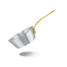 Mauviel M'COOK B 5-Ply Splayed Saute Pan With Brass Handle, 2-Qt - Mauviel1830