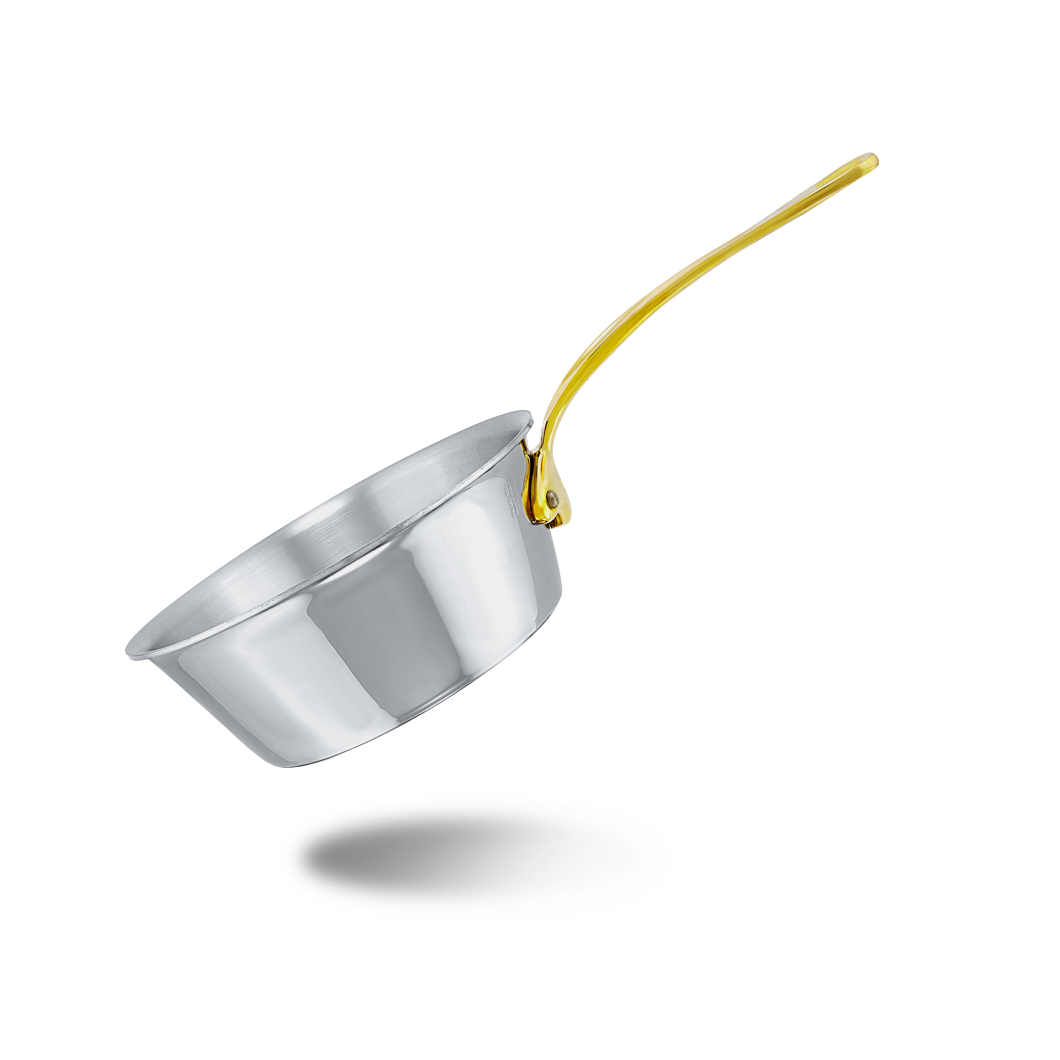 Mauviel M'COOK B 5-Ply Splayed Saute Pan With Brass Handle - Mauviel1830