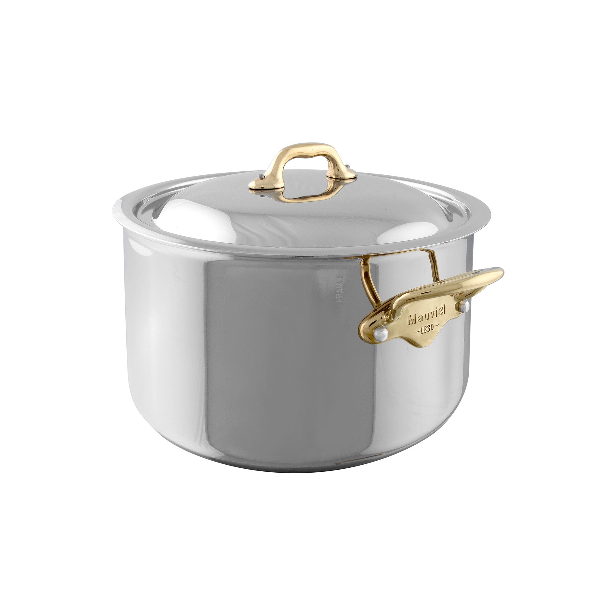 Mauviel M'COOK B Stewpan With Lid, Bronze Handles, 3.4-Qt - Mauviel USA