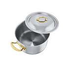 Mauviel M'COOK B 5-Ply Stewpan With Lid, Brass Handles, 9.2-Qt - Mauviel1830