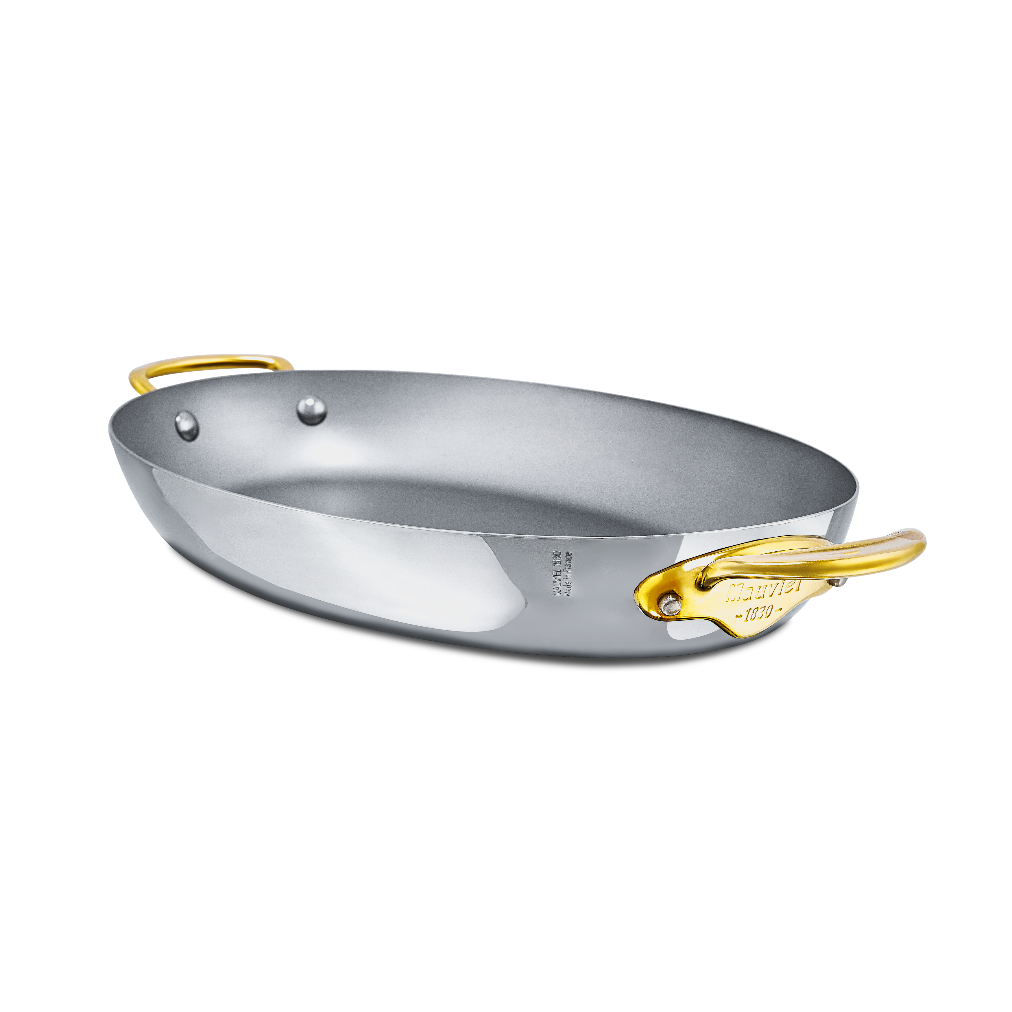 Mauviel M'COOK B 5-Ply Oval Pan With Brass Handles - Mauviel1830