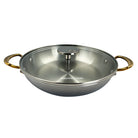 Mauviel M'COOK B 5-Ply Round Gratin Pan With Brass Handles And Glass Lid, 9.45-In - Mauviel1830