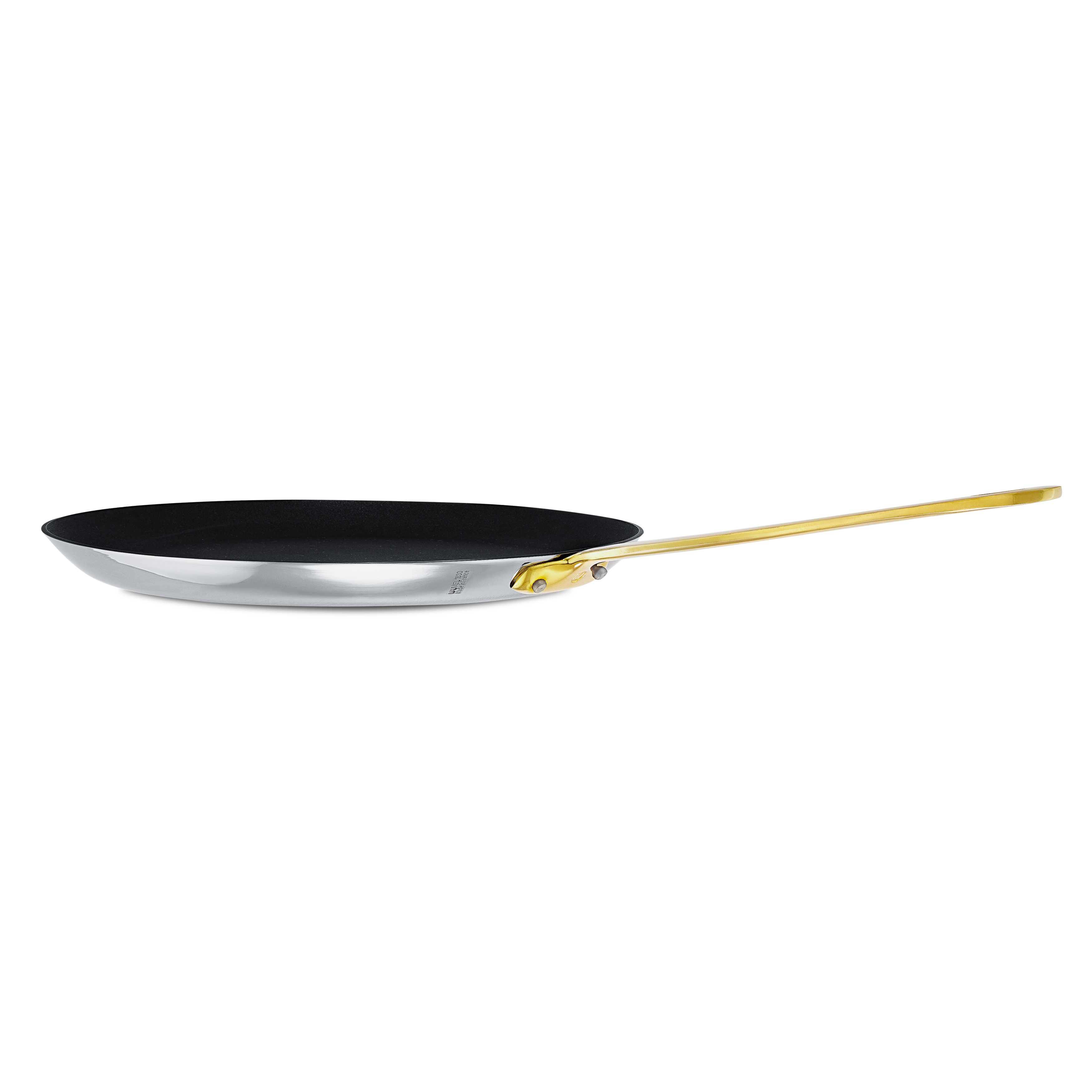 Mauviel M'COOK B Crepe Pan Eclipse With Brass Handles, 11.8-In - Mauviel1830