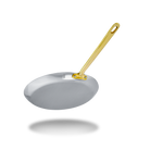 Mauviel M'COOK B Crepe Pan Eclipse With Brass Handles, 11.8-In - Mauviel1830