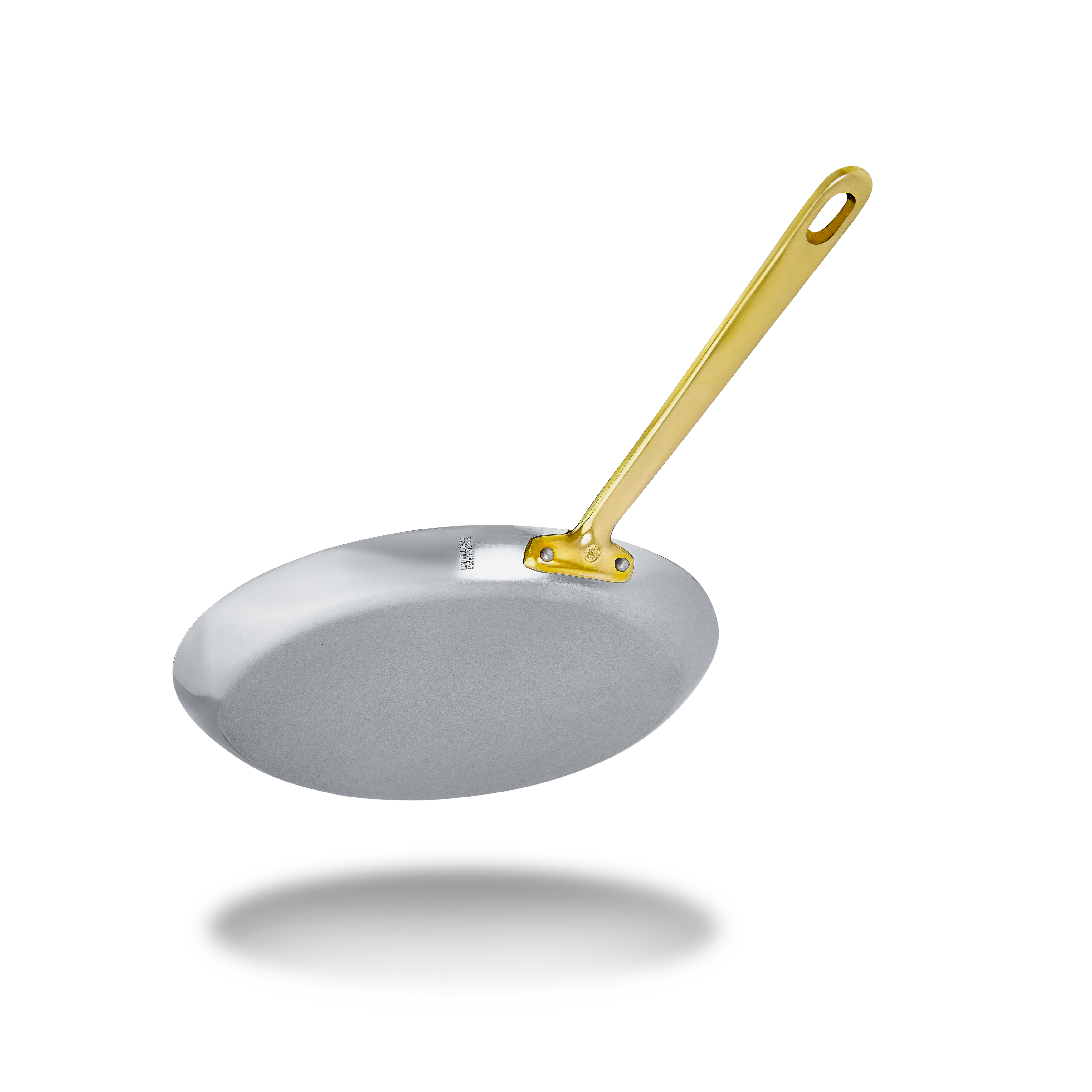 Mauviel M'COOK B Crepe Pan Eclipse With Brass Handles, 11.8-In - Mauviel1830