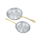 Mauviel M'ELITE B Hammered 5-Ply 2-Piece Frying Pan Set With Brass Handles - Mauviel1830