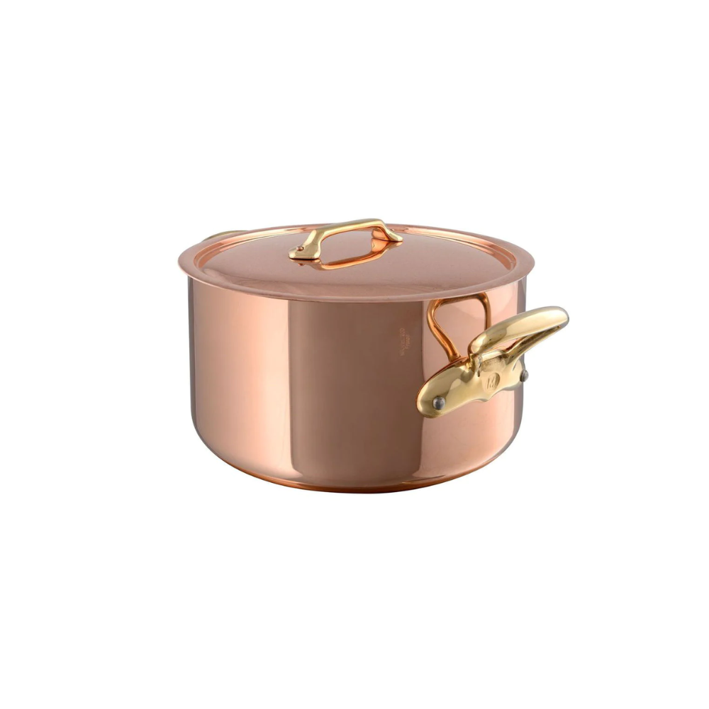 Mauviel M'200 B 8-Piece Copper Cookware Set With Brass Handles - Mauviel USA