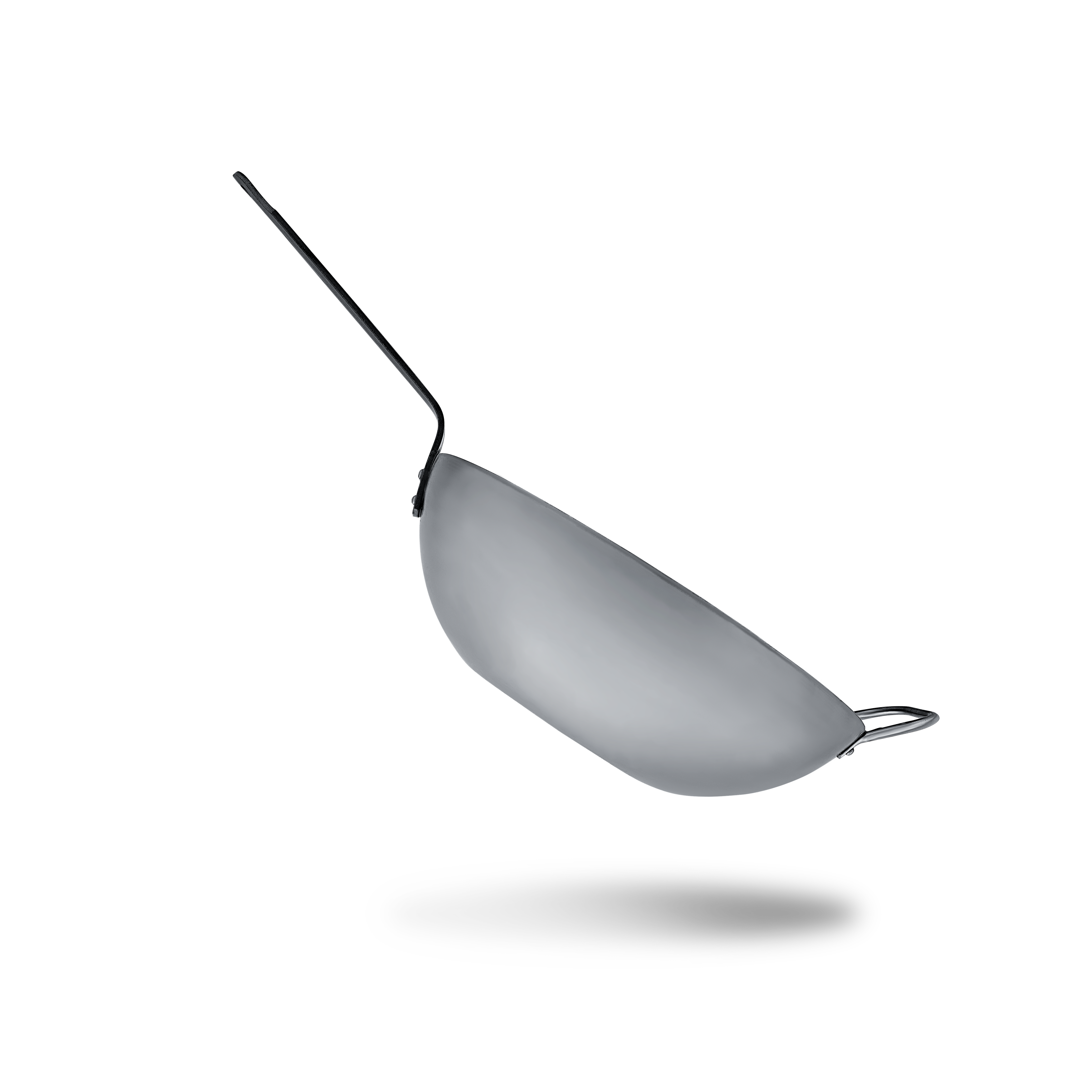 Mauviel M'STEEL Black Carbon Steel Wok With Iron Handle, 11.8-In - Mauviel1830