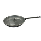 Mauviel M'STEEL Black Carbon Steel Round Frying Pan With Glass Lid, 11-In - Mauviel1830