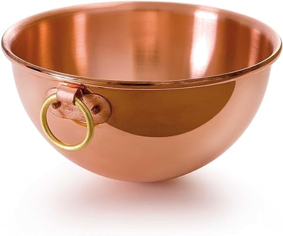 Mauviel M'Passion Copper Egg White Beating Bowl With Ring & Support, 5-qt - Mauviel1830