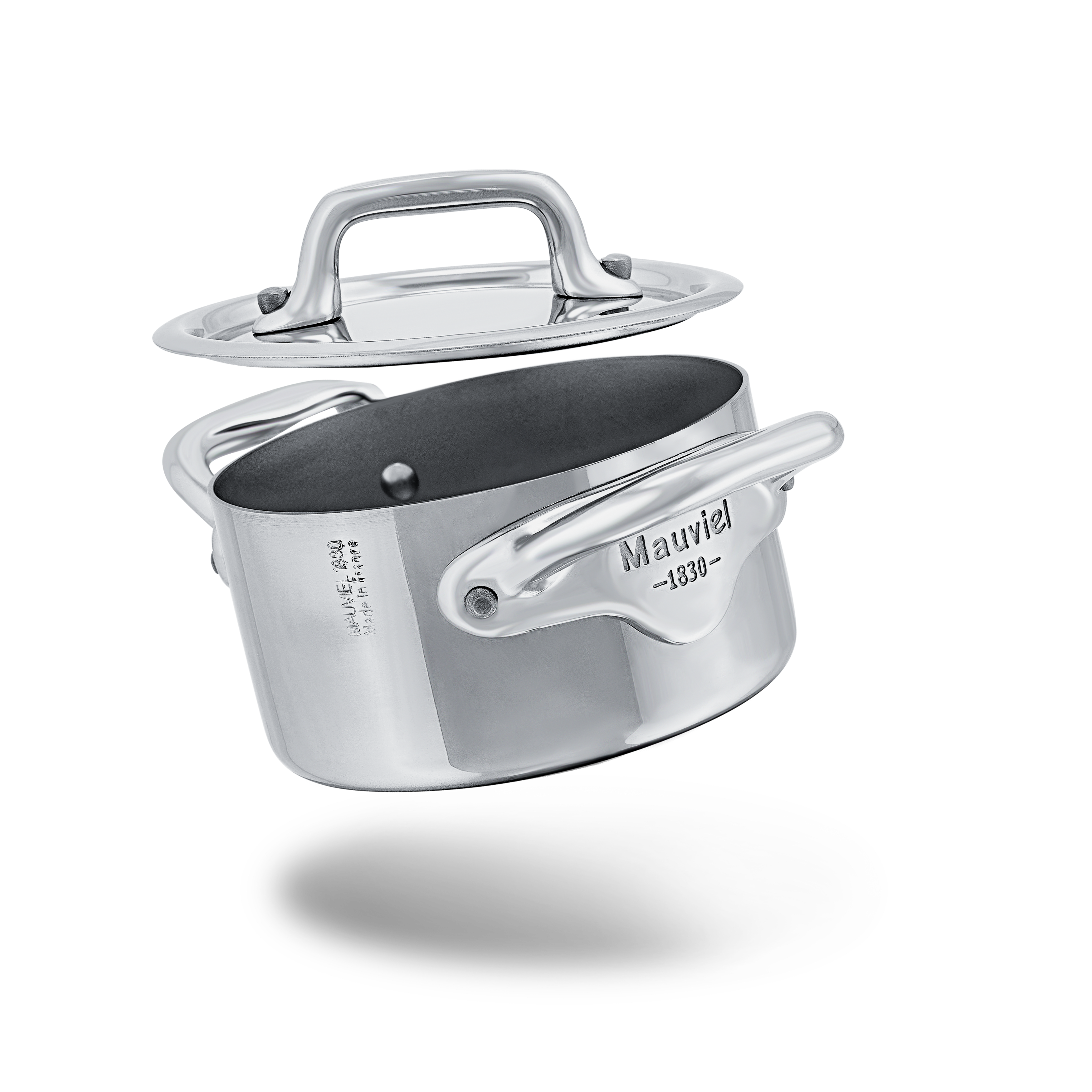Mauviel M'MINIS Stainless Steel Stewpan With Lid, 3.54-In - Mauviel1830