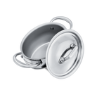Mauviel M'MINIS Stainless Steel Oval Stewpan With Lid, 0.42-Qt - Mauviel1830