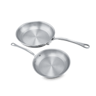 Mauviel M'COOK 5-Ply 2-Piece Frying Pan Set With Cast Stainless Steel Handles - Mauviel1830
