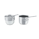 Mauviel Stainless Steel Bain Marie/Double Boiler With Lid, Cast Stainless Steel Handle, 0.9-Qt - Mauviel1830