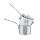 Mauviel Stainless Steel Bain Marie/Double Boiler With Lid, Cast Stainless Steel Handle, 0.9-Qt - Mauviel1830