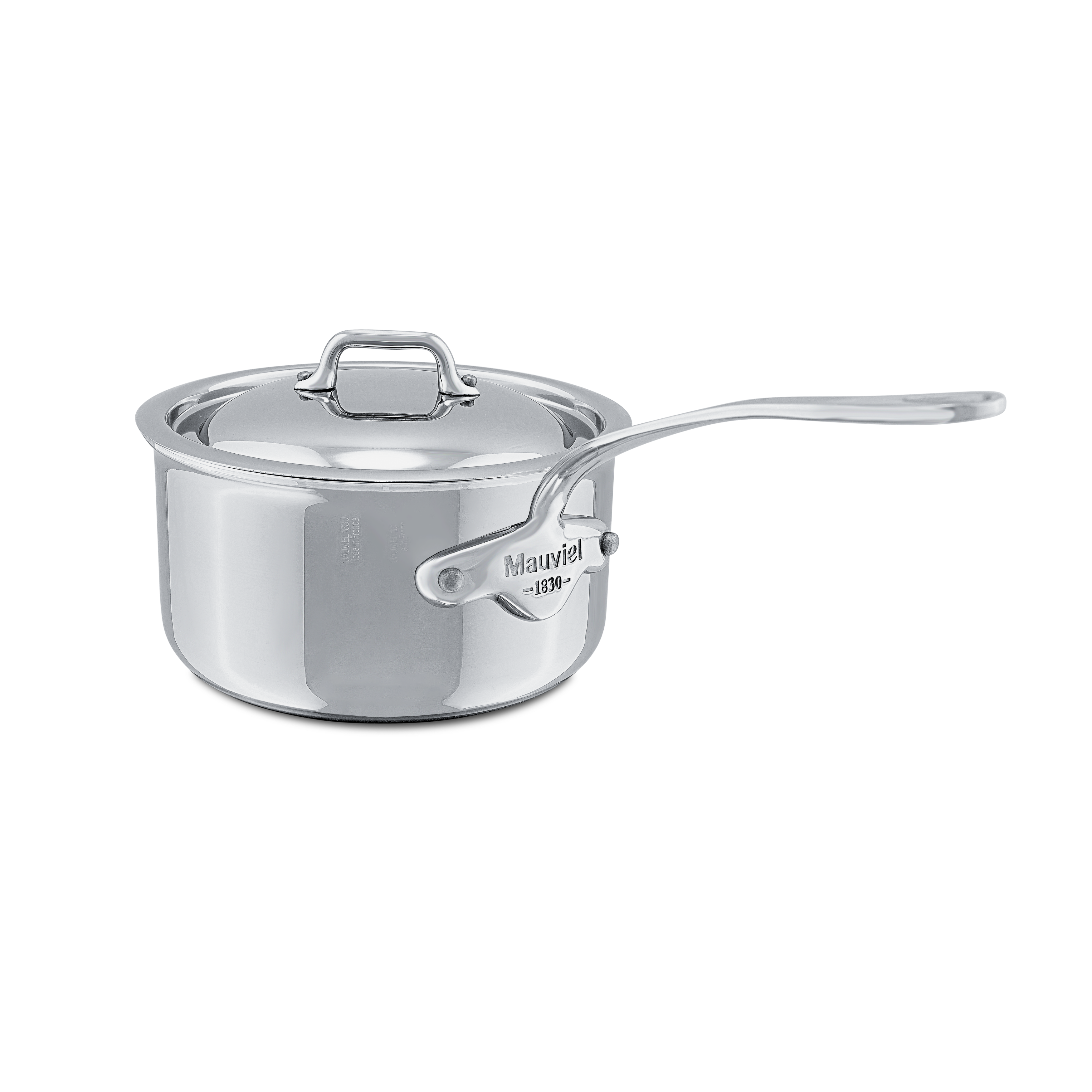 Mauviel M'COOK 5-Ply Sauce Pan With Lid, Cast Stainless Steel Handle, 6.9-Qt - Mauviel1830