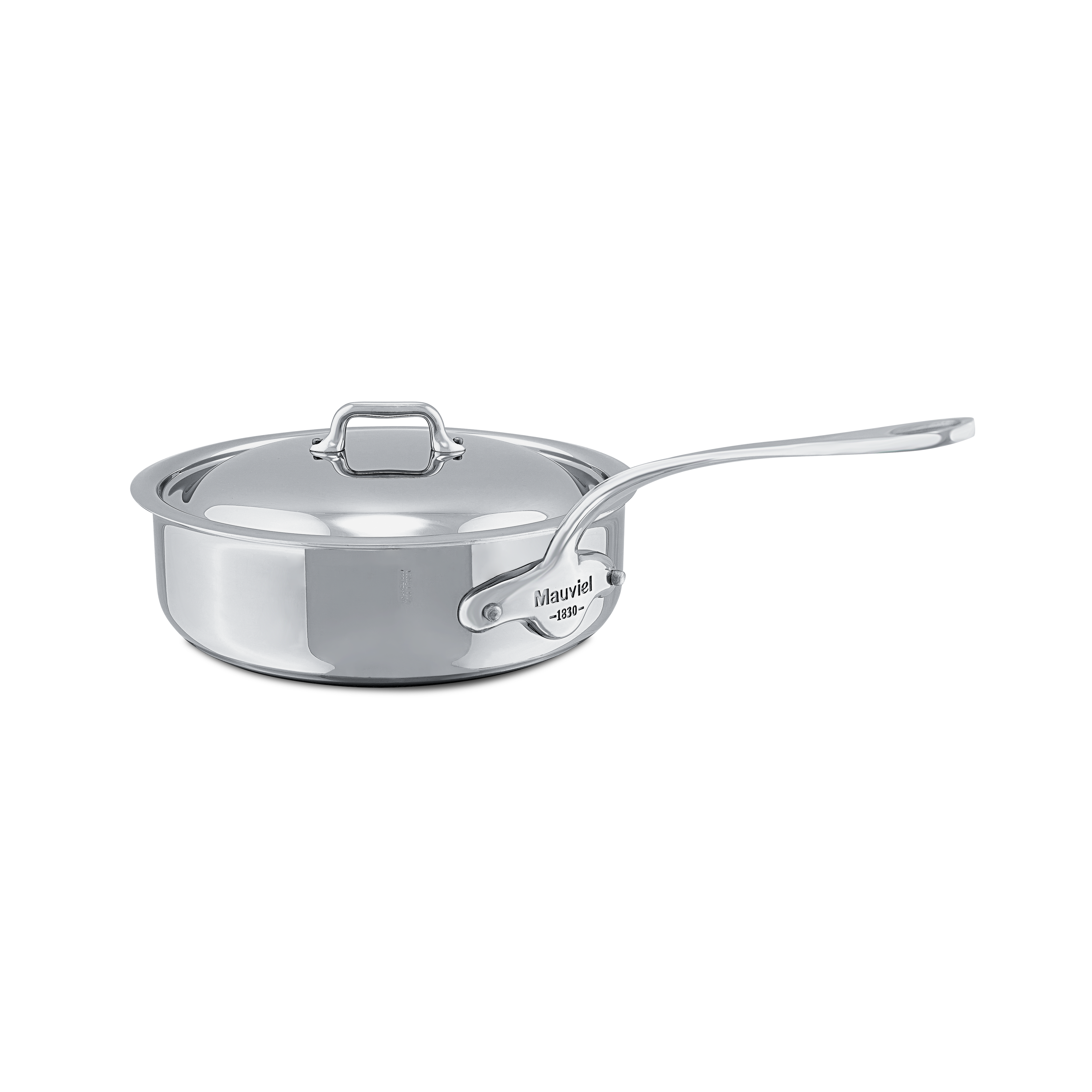 Mauviel M'COOK 5-Ply Sauté Pan With Lid, Cast Stainless Steel Handle, 0.7-Qt - Mauviel1830