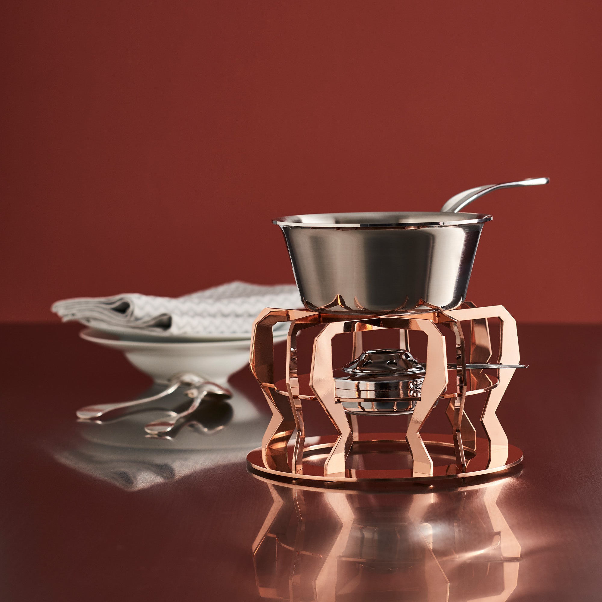 Mauviel M'COOK 5-Ply Splayed Saute Pan With Lid, Cast Stainless Steel Handle, 1.9-Qt - Mauviel1830