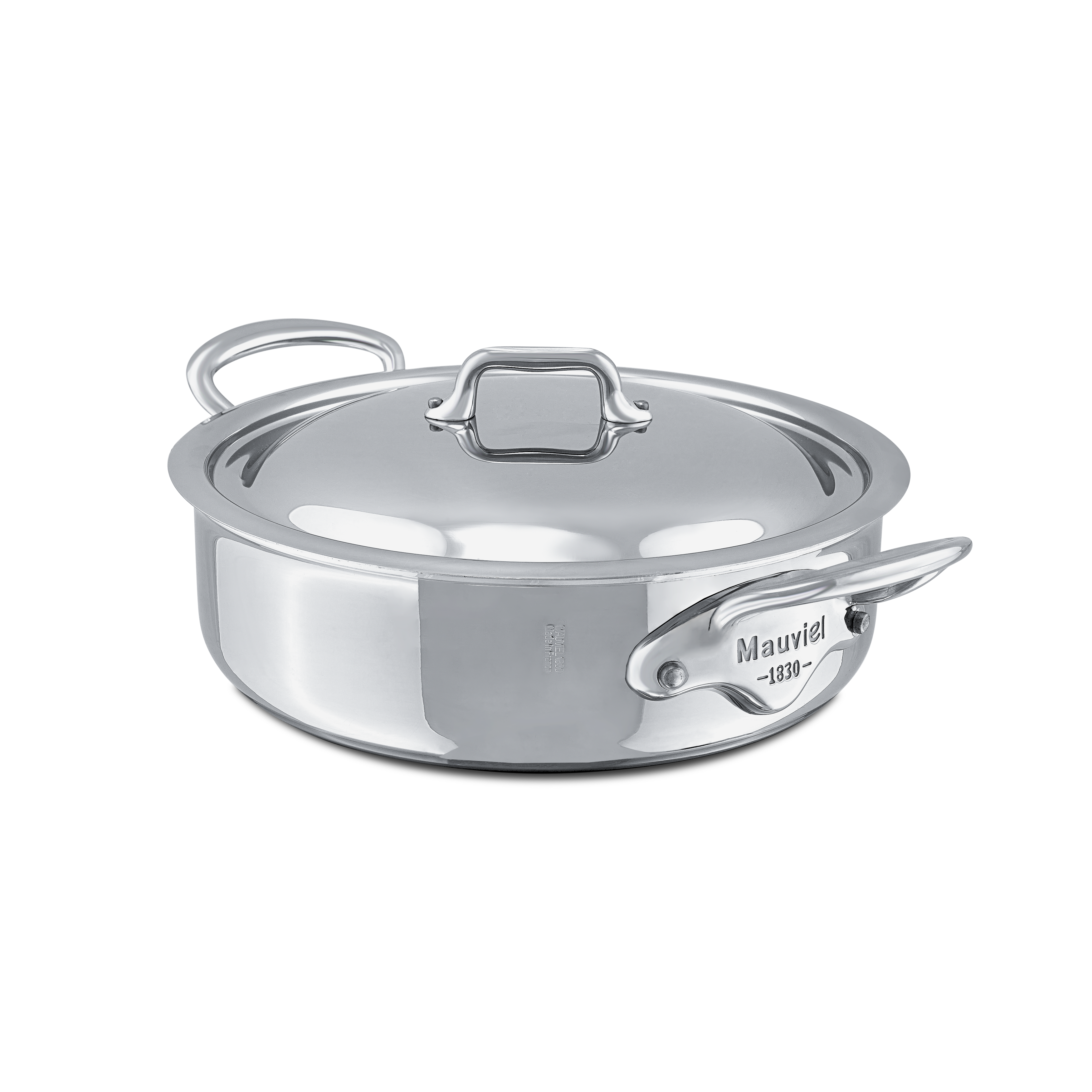 Mauviel M'COOK 5-Ply Rondeau With Lid, Cast Stainless Steel Handle - Mauviel1830
