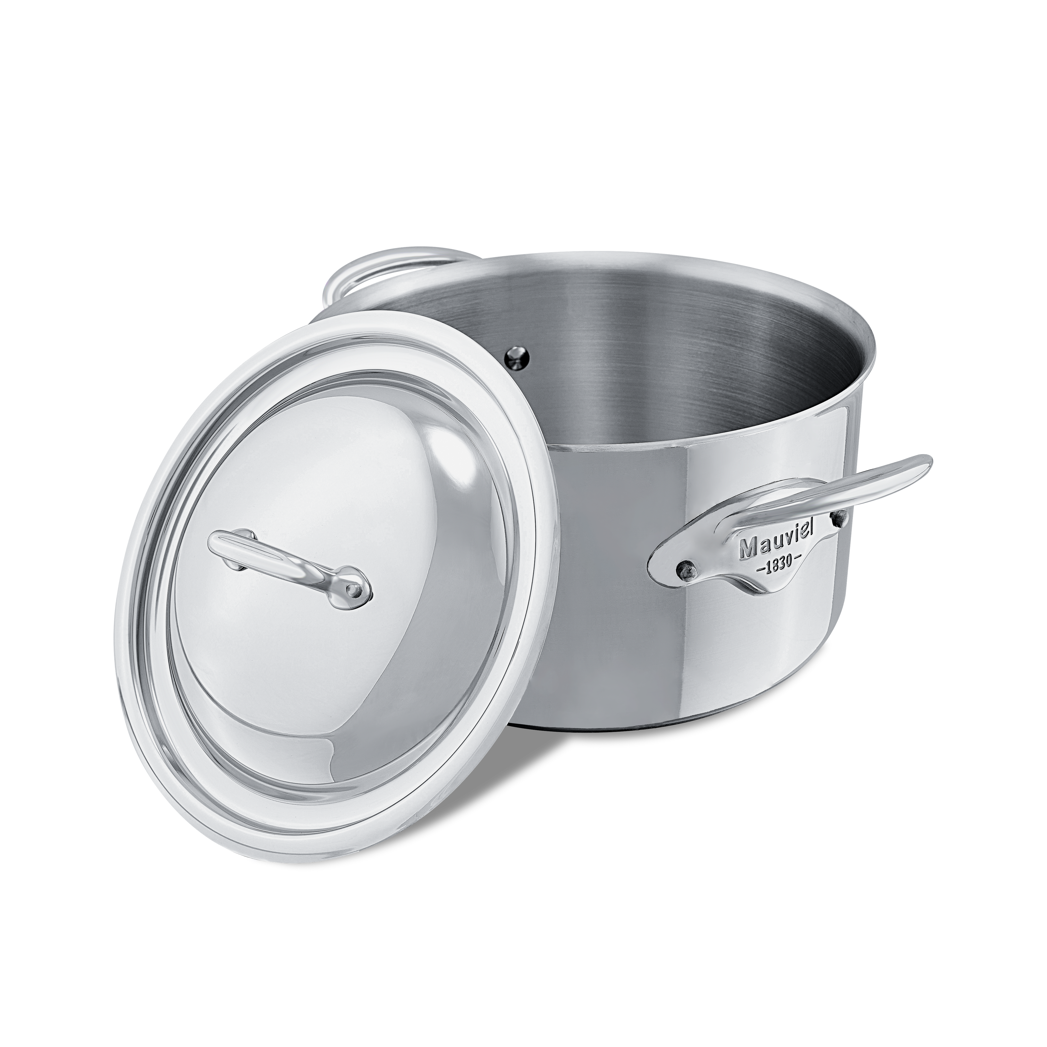 Mauviel M'COOK 5-Ply Stewpan With Lid, Cast Stainless Steel Handles, 6.2-Qt - Mauviel1830
