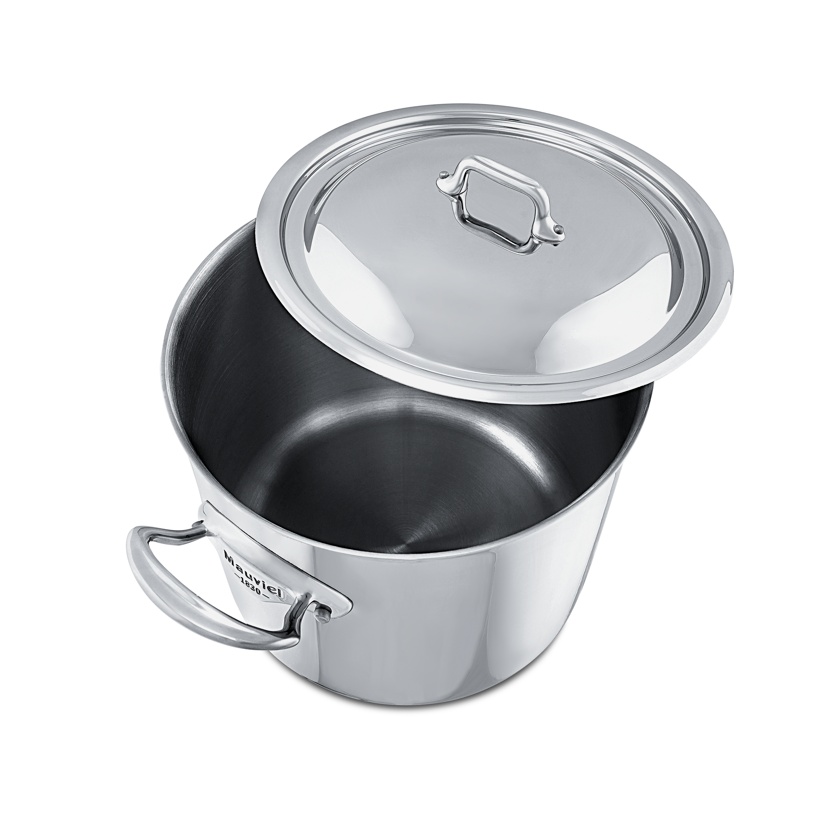 Mauviel M'COOK 5-Ply Stockpot With Lid, Cast Stainless Steel Handles, 9.7-Qt - Mauviel1830