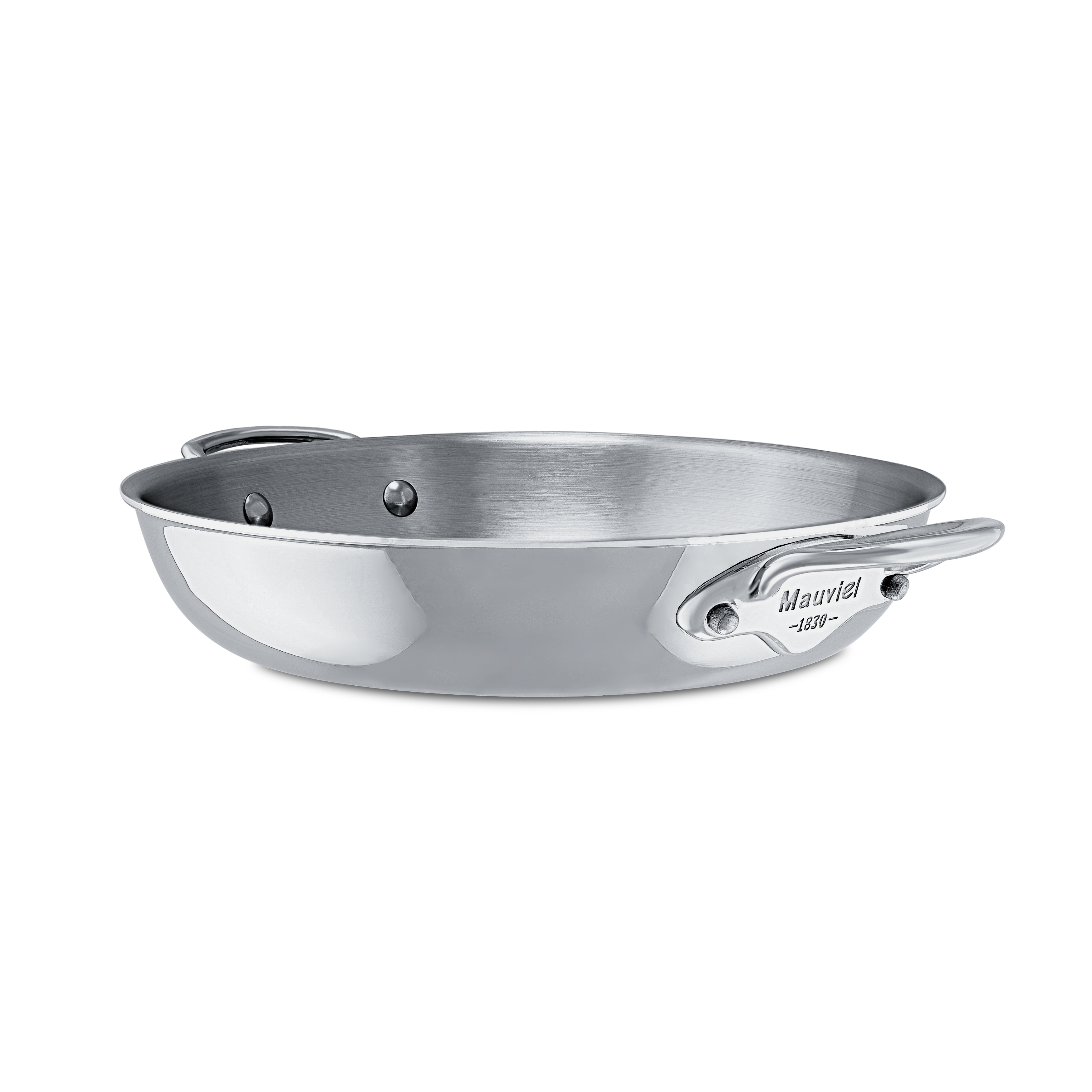 Mauviel M'COOK 5-Ply Round Pan With Curved Lid, Cast Stainless Steel Handles, 11-In - Mauviel1830