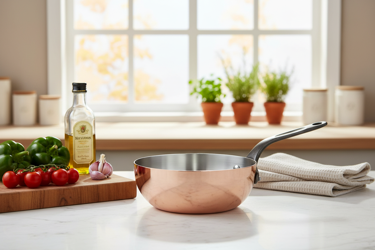 Mauviel M'Heritage M'150 CI Chef Pan With Cast Iron Handle, 2.1-Qt - Mauviel1830