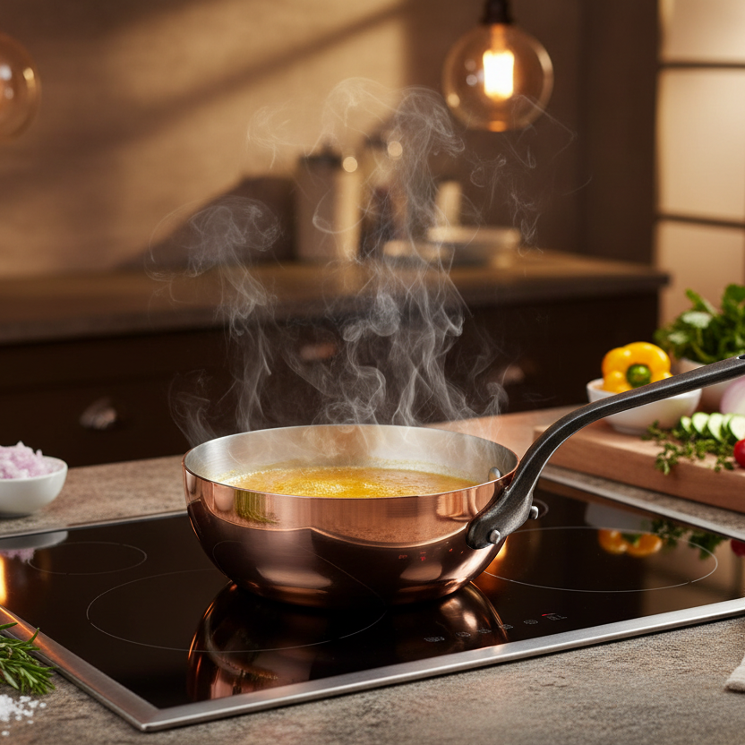 Mauviel M'Heritage M'150 CI Chef Pan With Cast Iron Handle, 2.1-Qt - Mauviel1830