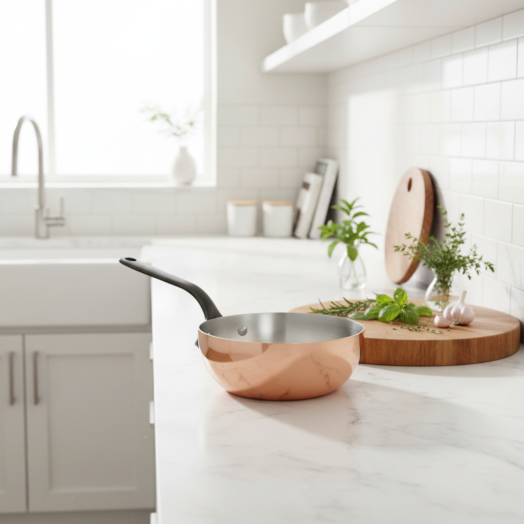 Mauviel M'Heritage M'150 CI Chef Pan With Cast Iron Handle, 2.1-Qt - Mauviel1830