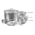 Mauviel M'ELITE Hammered 5-Ply 12-Piece Cookware Set With Cast Stainless Steel Handles And Curved Lid - Mauviel1830