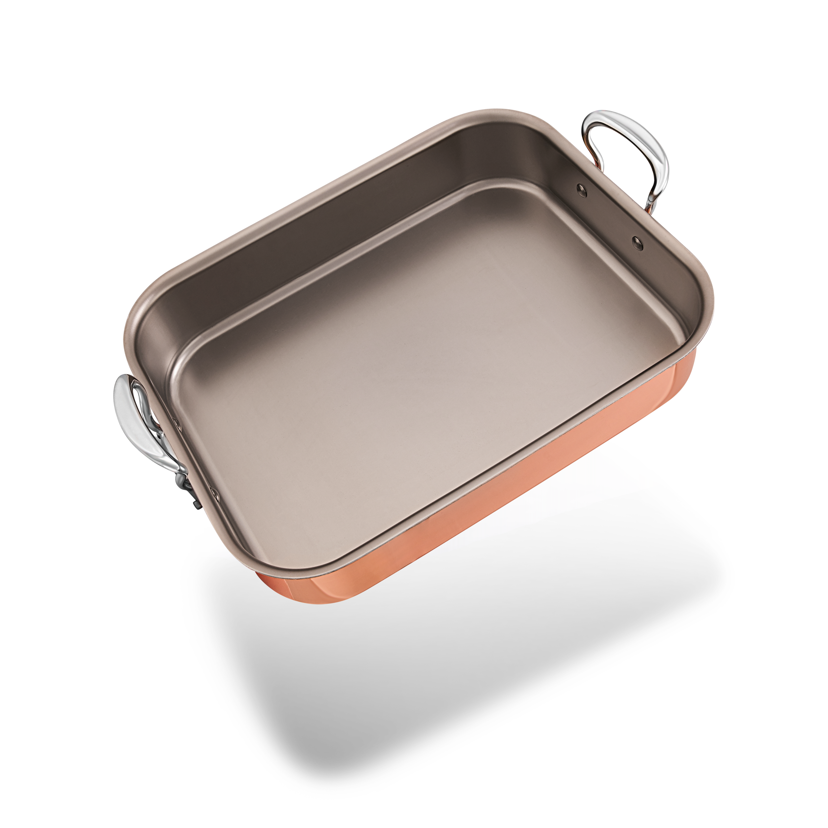 Mauviel Copper Roasting Pan With Cast Stainless Steel Handles, 15.7 x 11.8-In - Mauviel1830