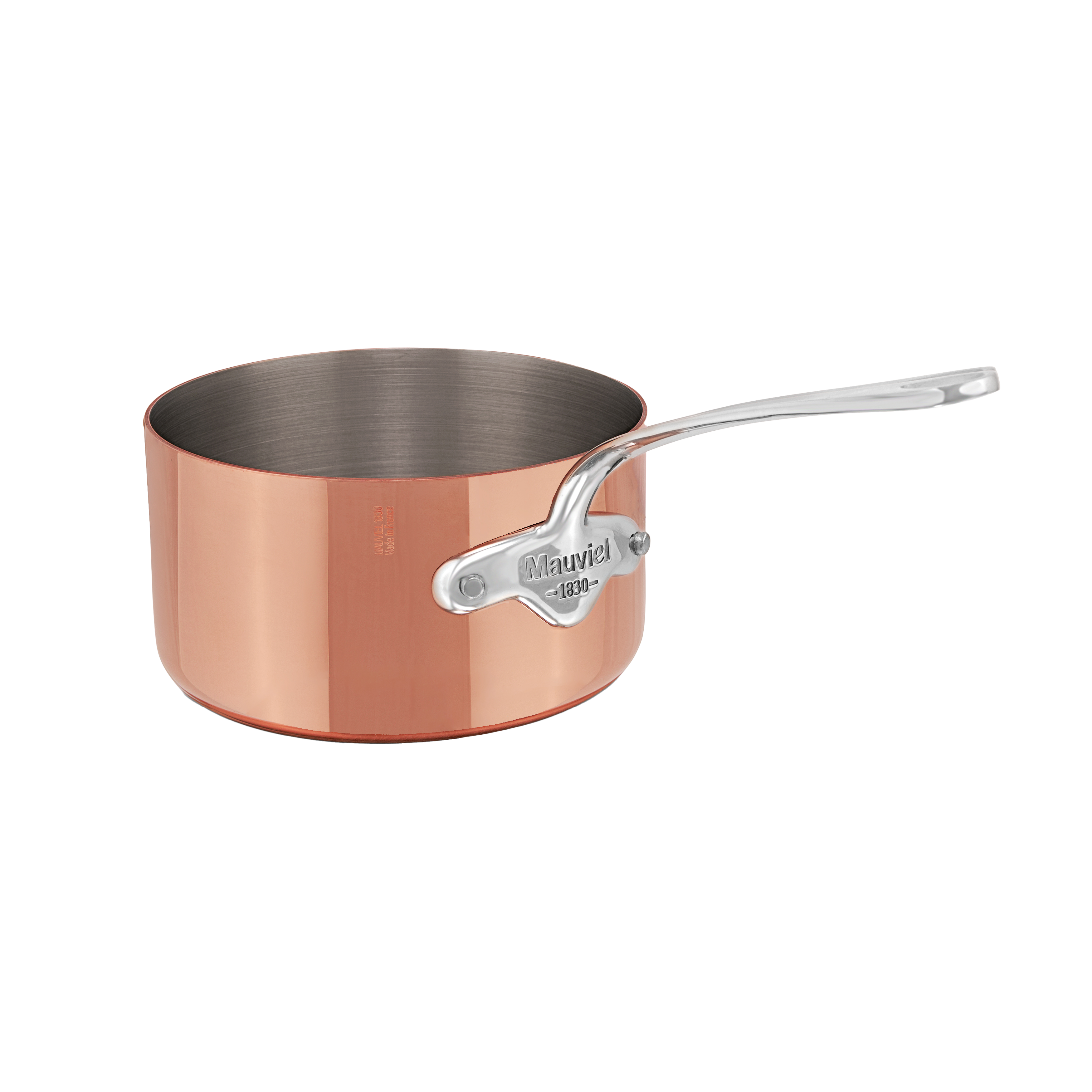 Mauviel M'Heritage M'150 S Copper Sauce Pan With Curved Lid And Cast Stainless Steel - Mauviel1830
