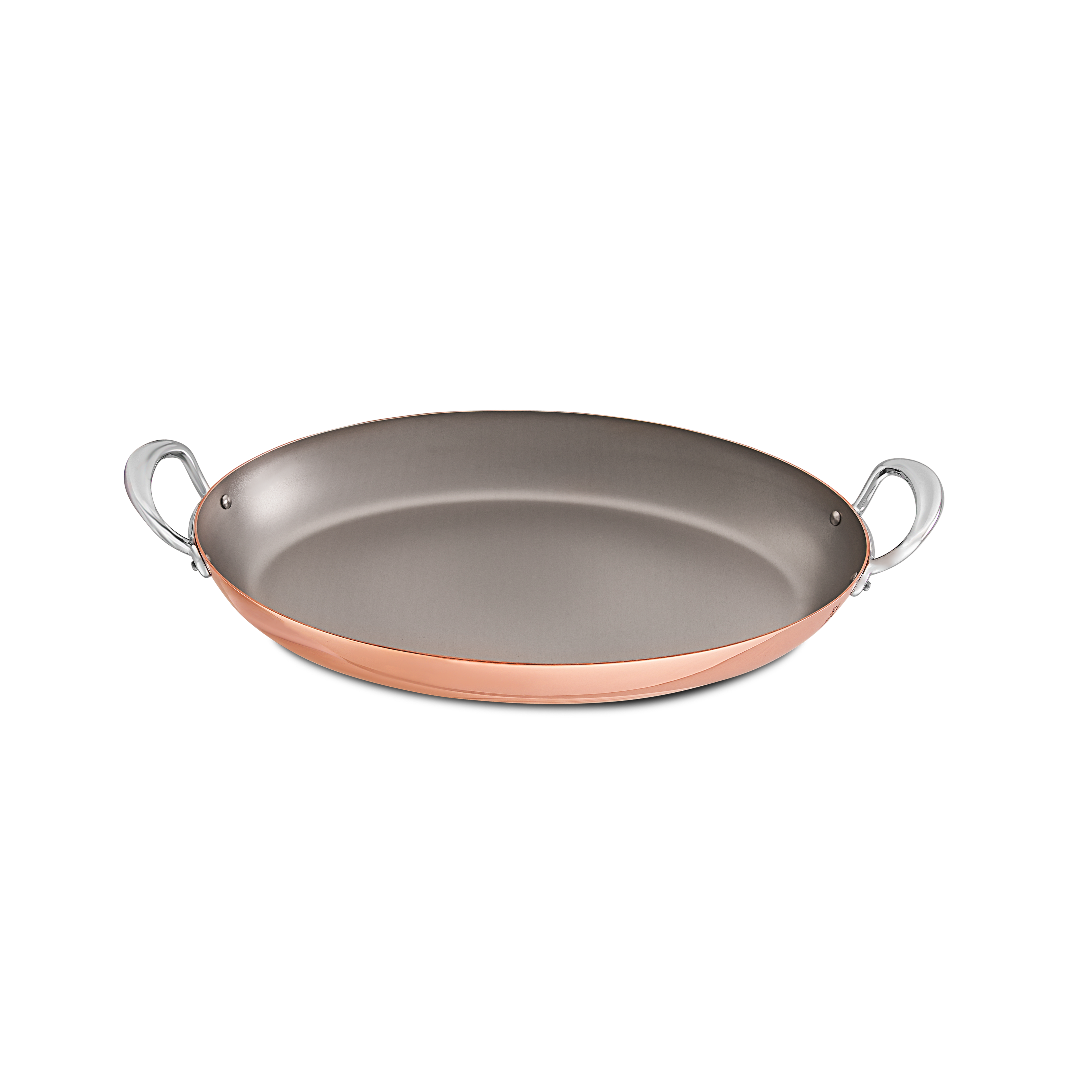Mauviel M'Heritage M'150 S Copper Oval Pan With Cast Stainless Steel Handles - Mauviel1830