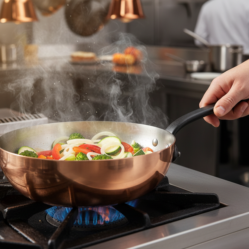 Mauviel M'Heritage M'150 CI Chef Pan With Lid, Cast Iron Handle, 3.6-Qt - Mauviel1830