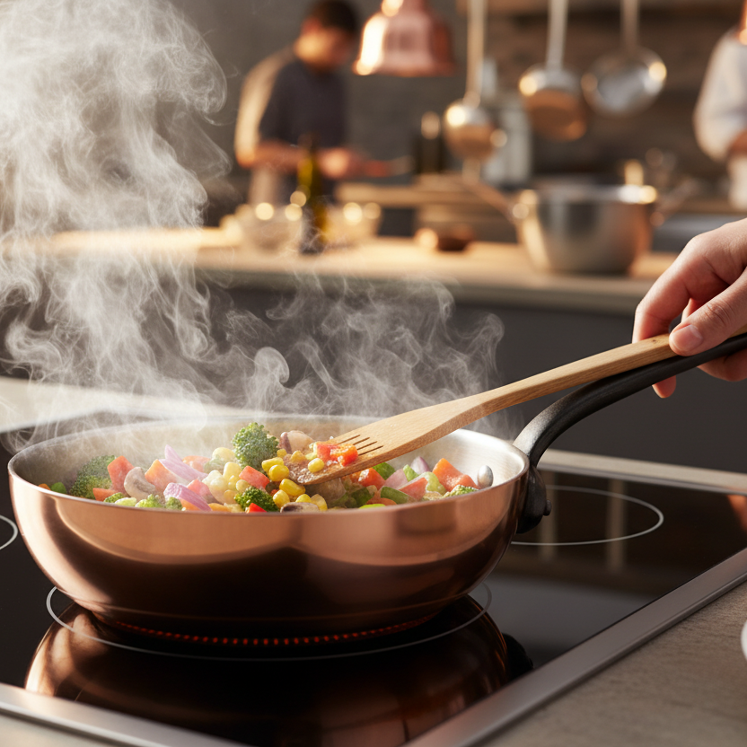 Mauviel M'Heritage M'150 CI Chef Pan With Lid, Cast Iron Handle, 3.6-Qt - Mauviel1830